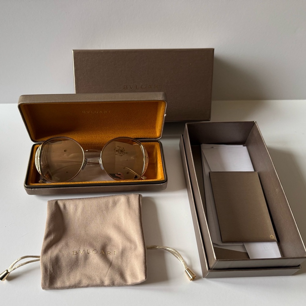 Bvlgari BV6169 Pink Gold Sunglasses - Picture 6 of 9